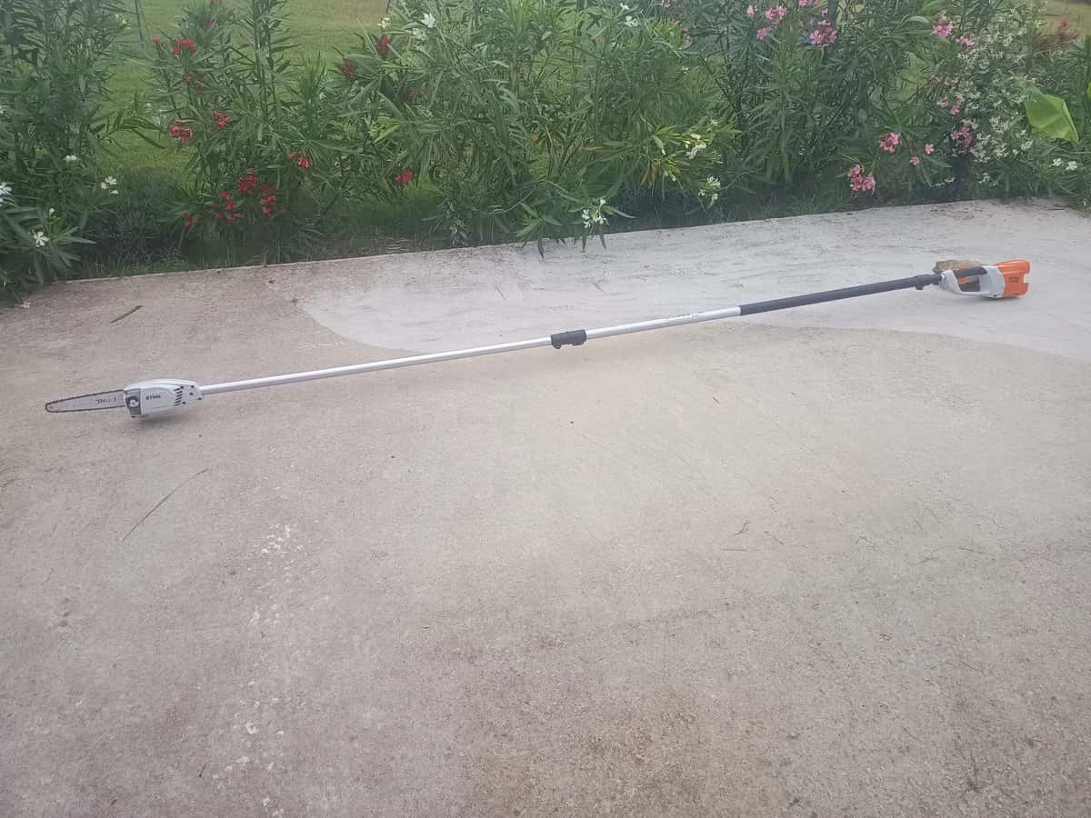 Tronçonneuse perche élagueuse télescopique Stihl à batterie