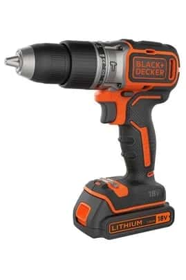 Perceuse visseuse sans fil 18V BLACK+DECKER 28 000 BPM 52Nm de couple