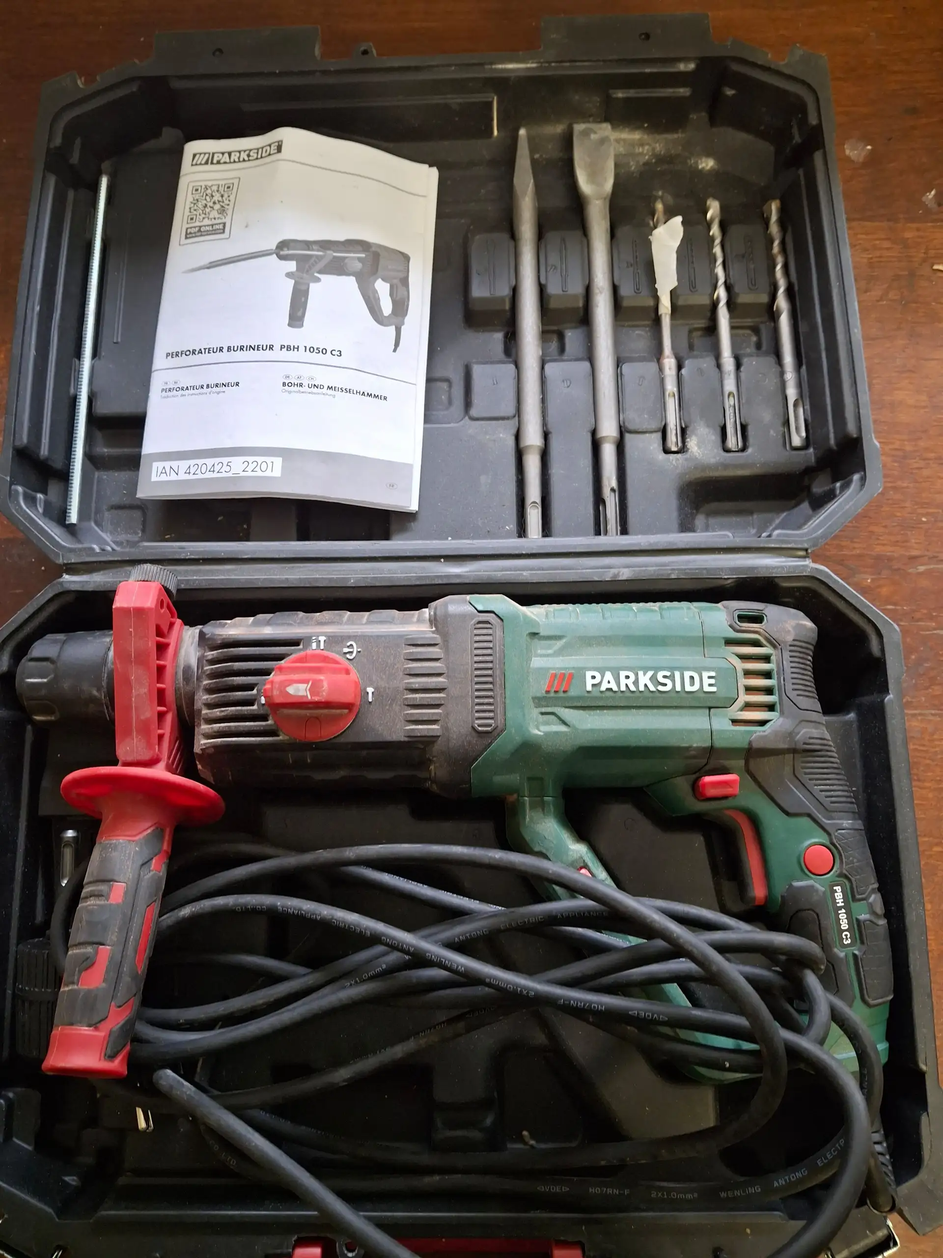 Marteau perforateur burineur parkside