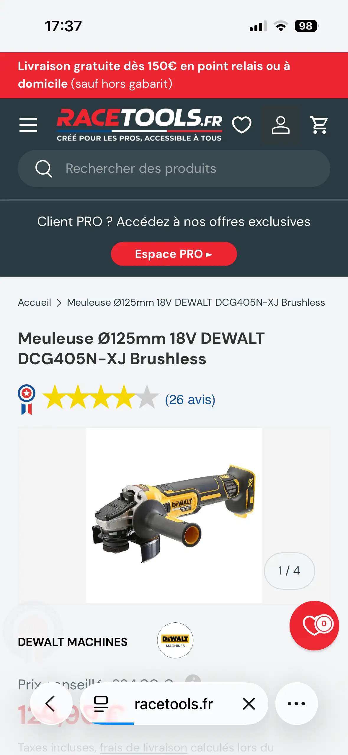 Meuleuse d’angle