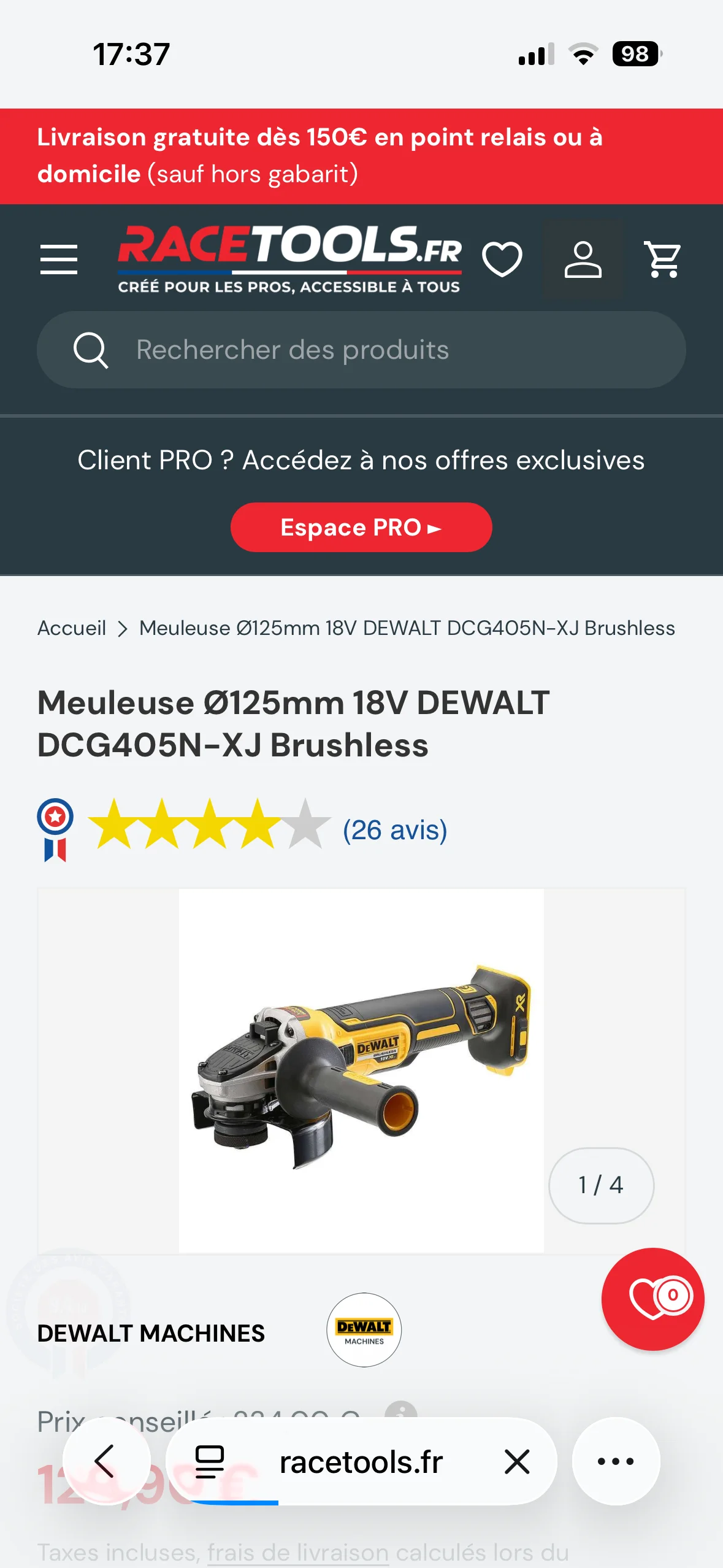 Meuleuse d’angle