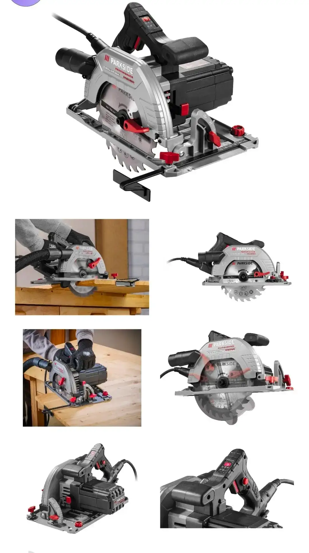 PARKSIDE PERFORMANCE® Scie circulaire PPHKS 1800 A1, 190 mm, 1800 W
