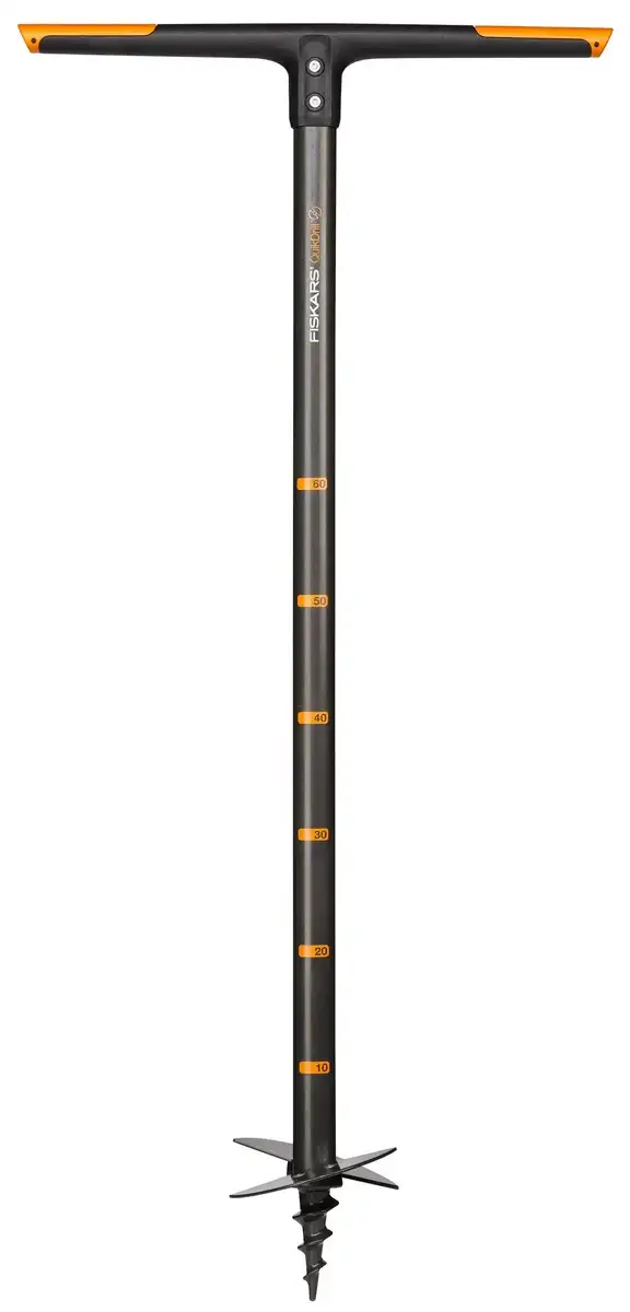 Tarière manuelle FISKARS QuikDrill trous Ø15cm lames acier trempé