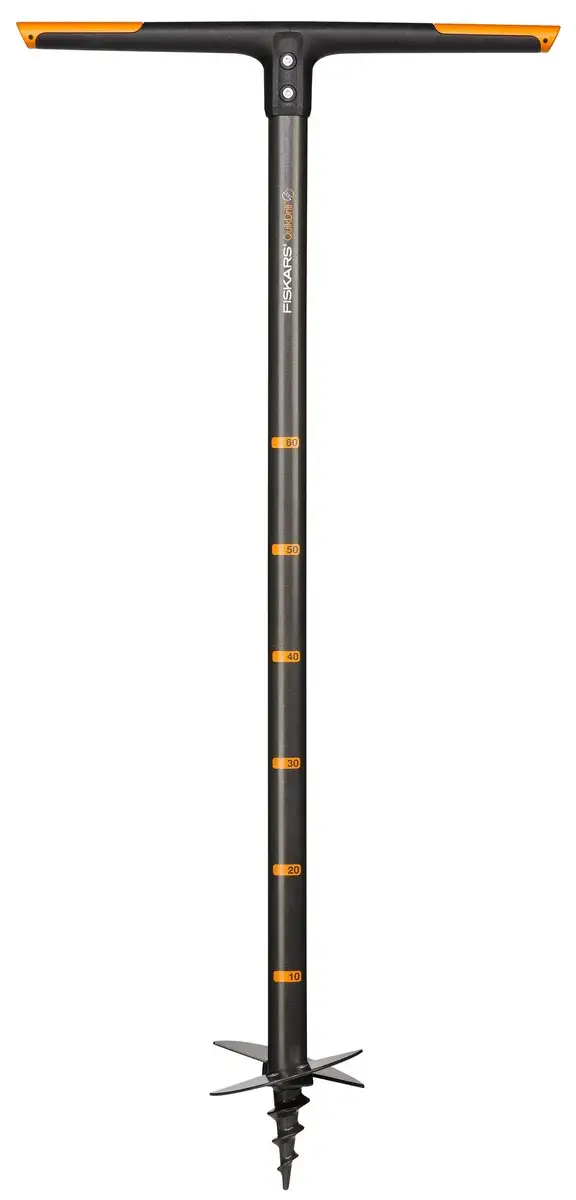 Tarière manuelle FISKARS QuikDrill trous Ø15cm lames acier trempé