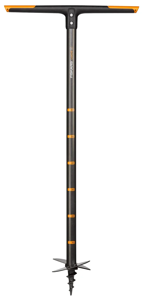 Tarière manuelle FISKARS QuikDrill trous Ø15cm lames acier trempé