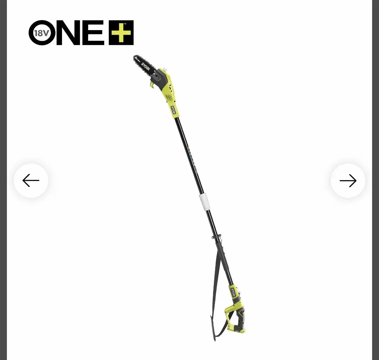 Tronçonneuse à chaîne sur perche 18V ONE+™ - 20 cm